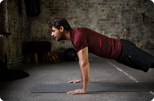 Person doing plank exercise